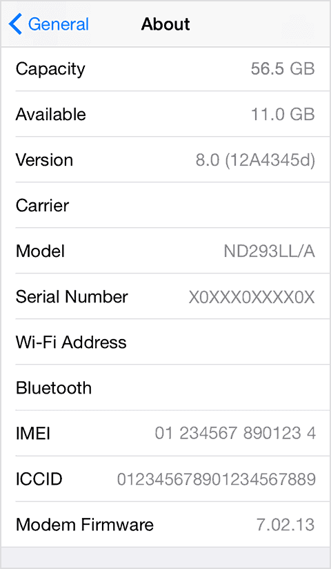 How to find your serial number Running iOS 15